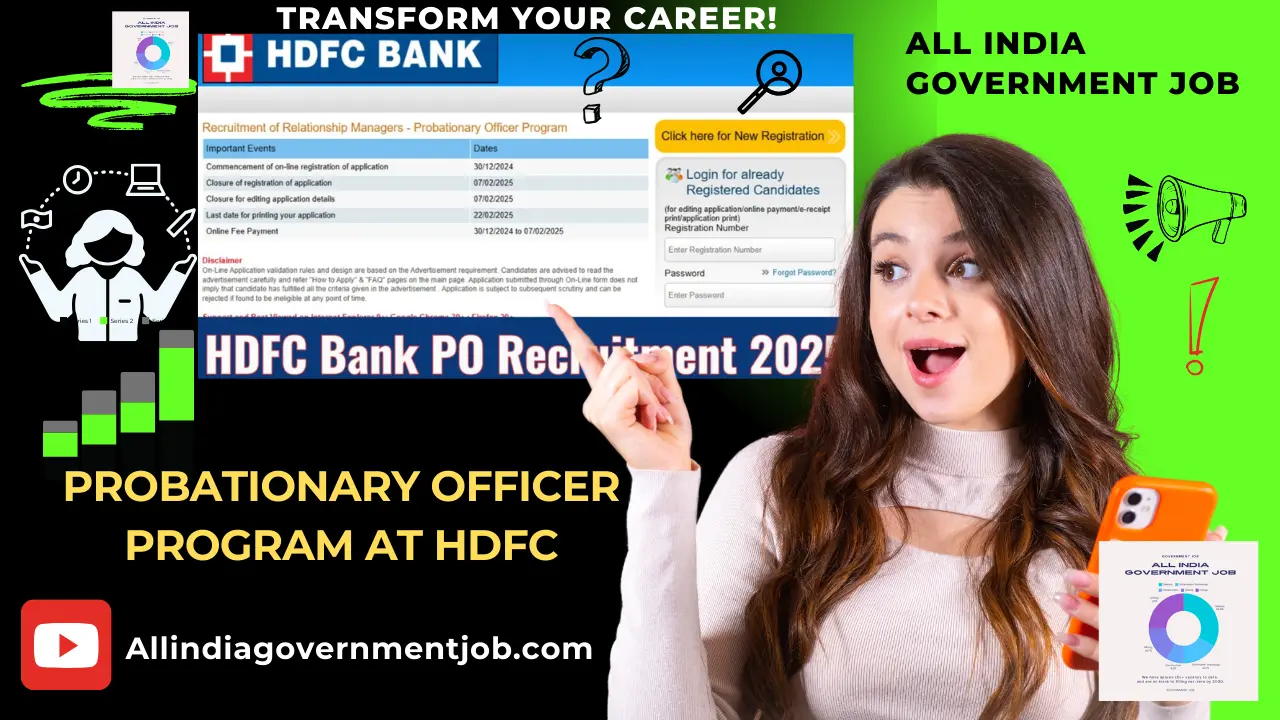 Recruitment of Relationship Managers – Probationary Officer Program at HDFC Bank